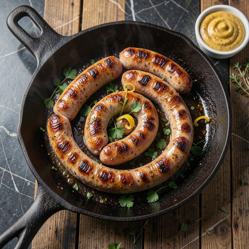 Chicken Bratwurst Recipe: Grilled German Sausage With Caramelized Onions Chicken Bratwurst Recipe: Grilled German Sausage With Caramelized Onions