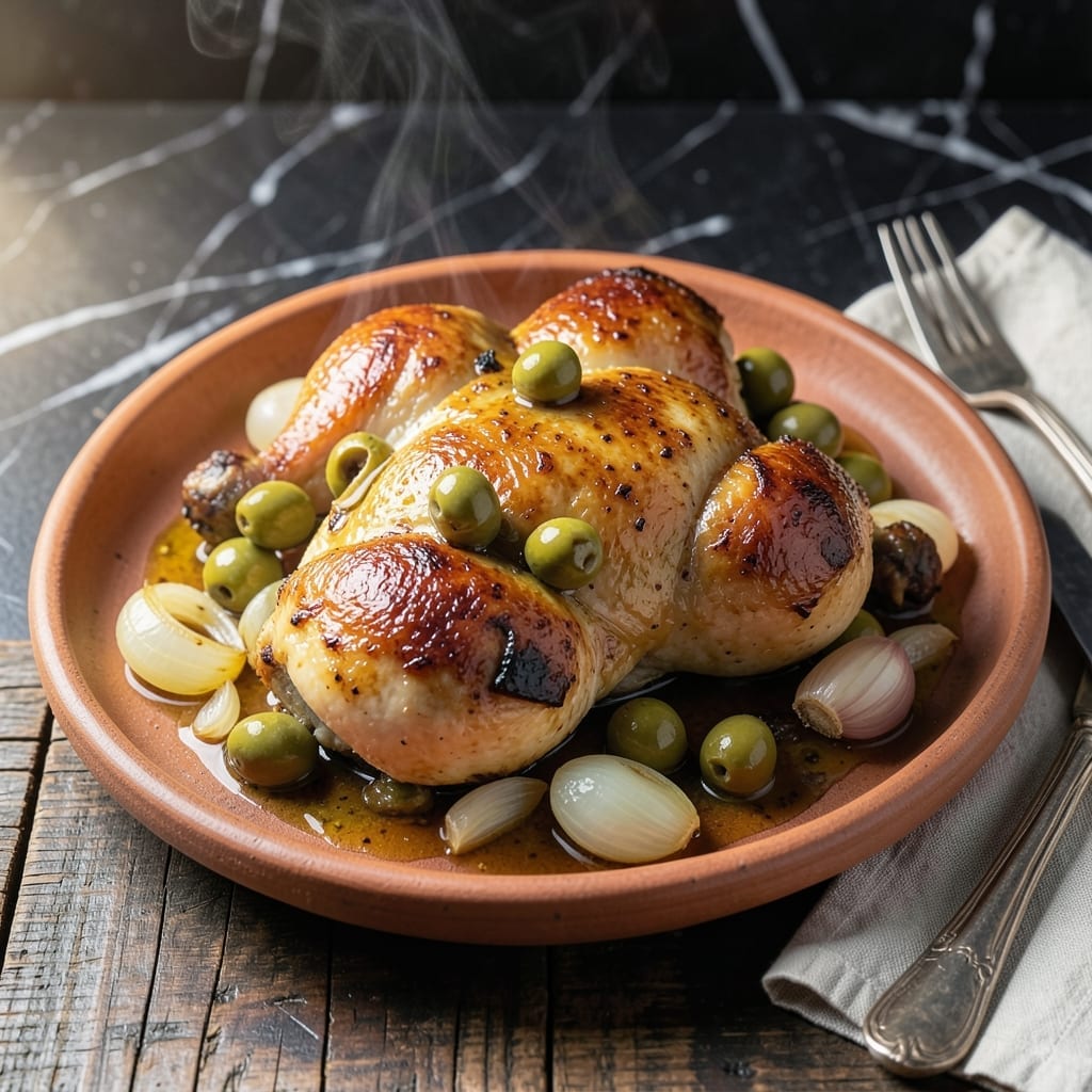 Chicken With Green Olives Recipe: Briny Mediterranean Flavor in Every Bite