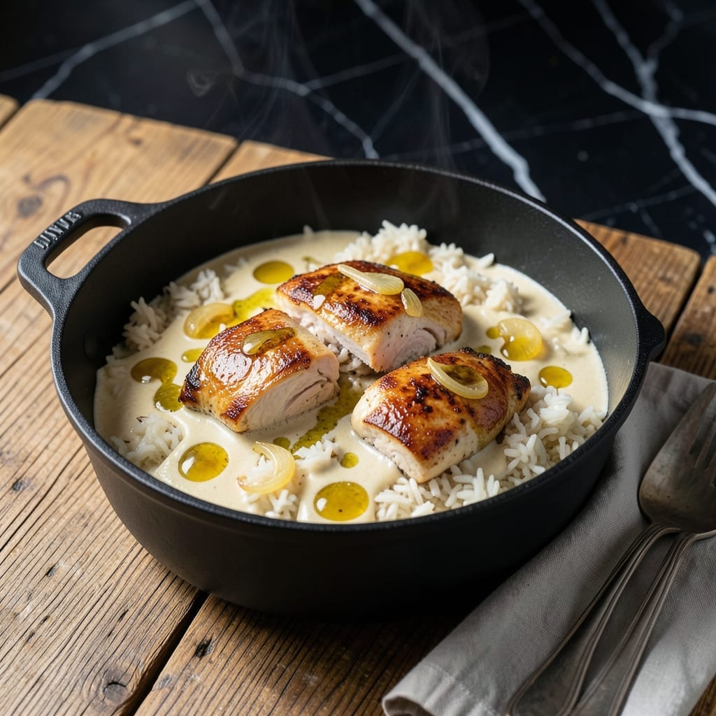 One Pot Creamy Chicken and Rice Recipe: Velvety Sauce With Minimal Cleanup