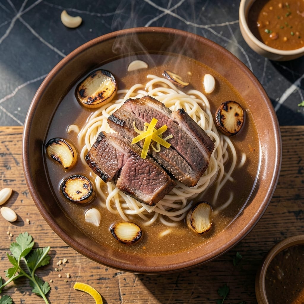 Beef Rice Noodle Soup Recipe: Aromatic Broth With Chewy Noodles Beef Rice Noodle Soup Recipe: Aromatic Broth With Chewy Noodles