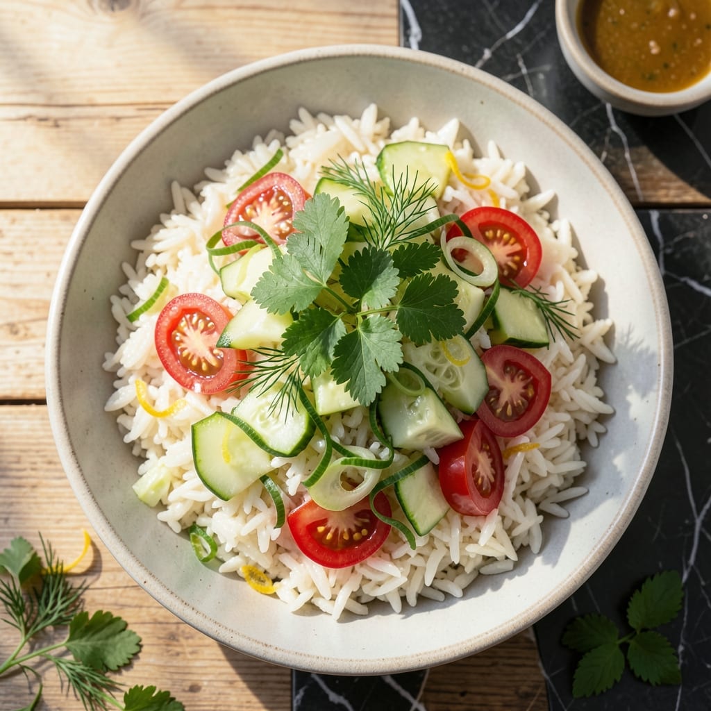 Classic Rice Salad Recipe: Bright Herb and Citrus Medley Classic Rice Salad Recipe: Bright Herb and Citrus Medley
