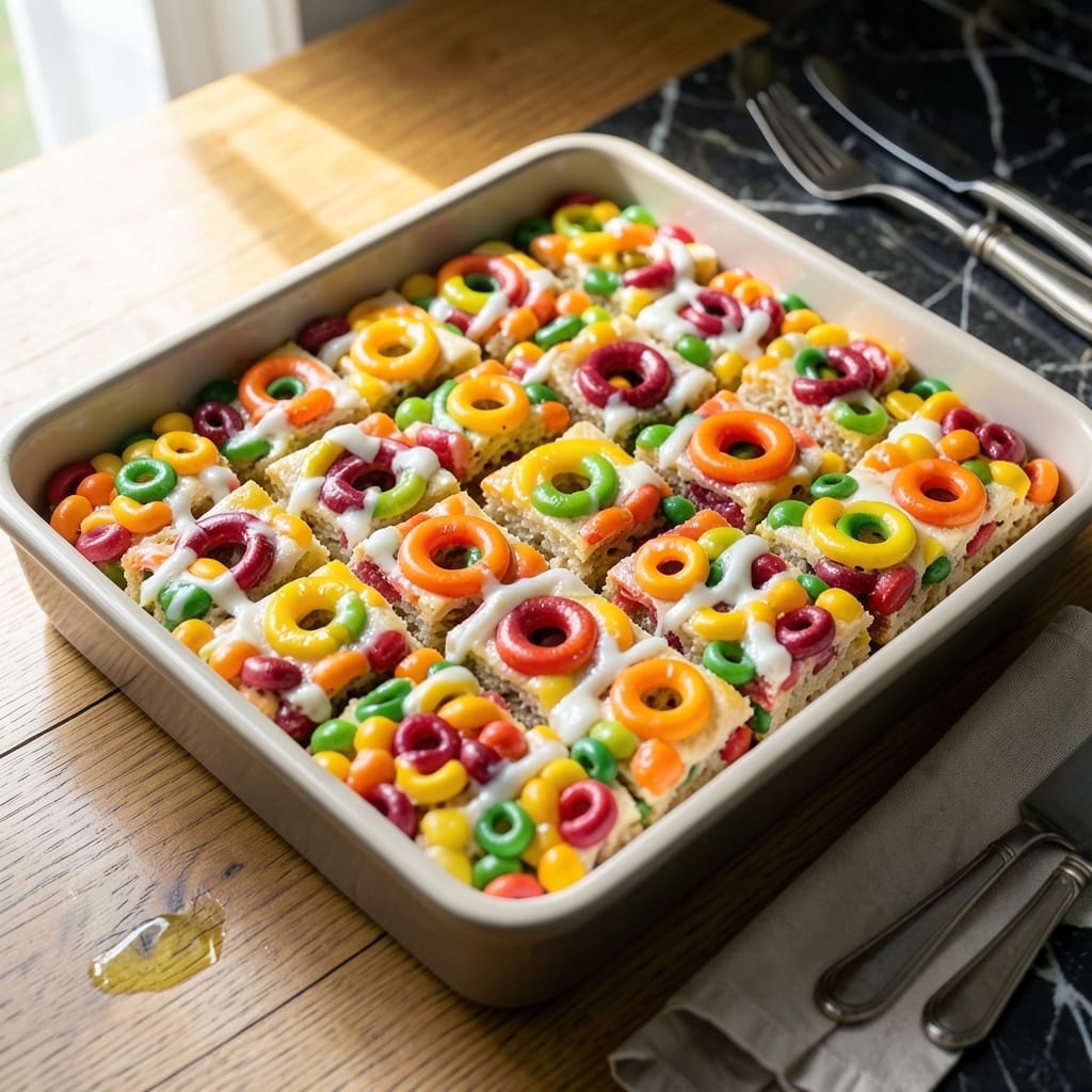 Fruit Loop Rice Krispie Treats Recipe: Chewy Colorful Fun Without the Mess