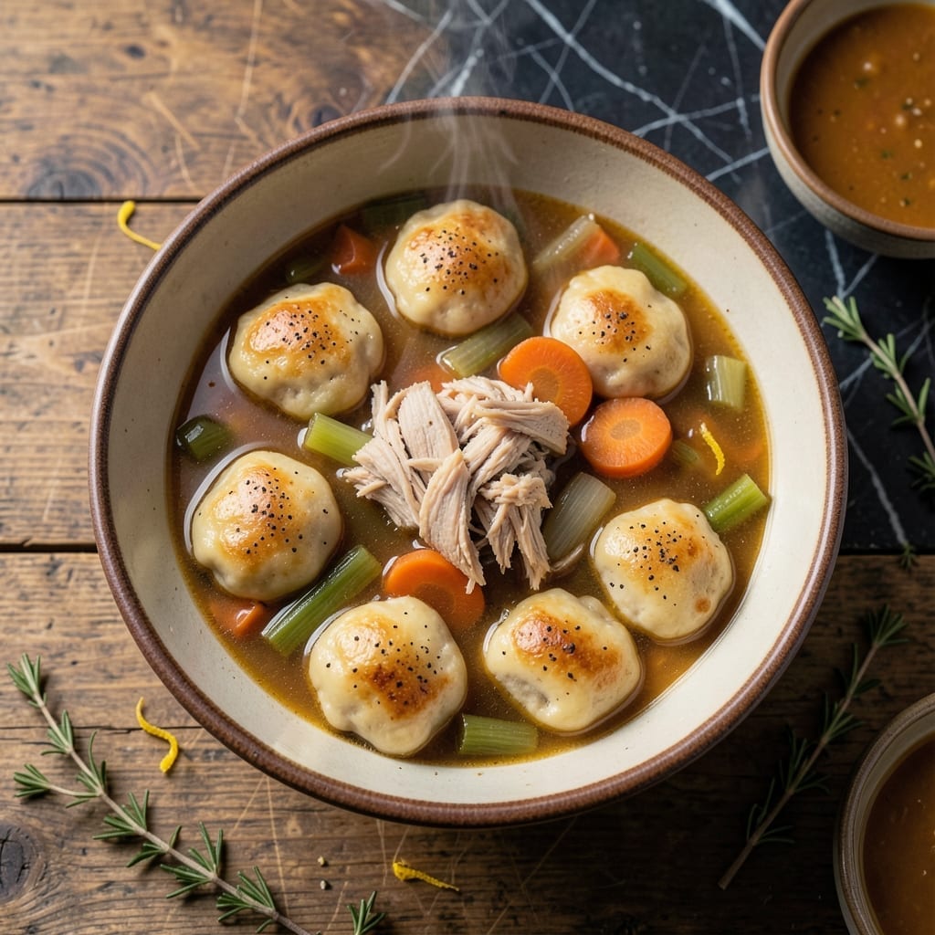 Chicken and Dumplins Recipe: Fluffy Pillows in Savory Broth