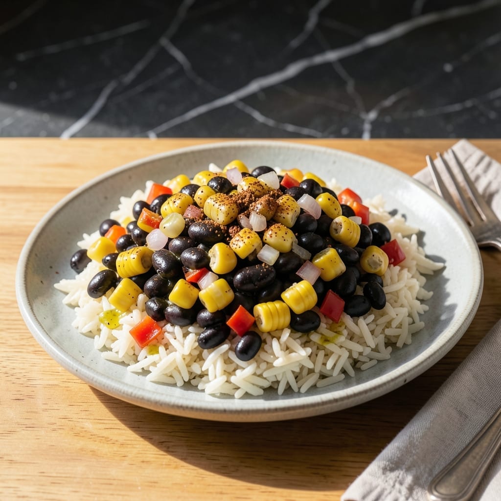 Beans Rice and Corn Recipe: Fiesta-Inspired Skillet Dinner