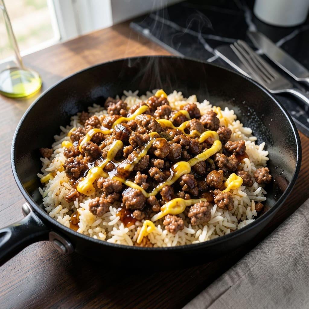 Beef Fried Rice Recipe With Ground Beef: Wok-Charred Savory Bites