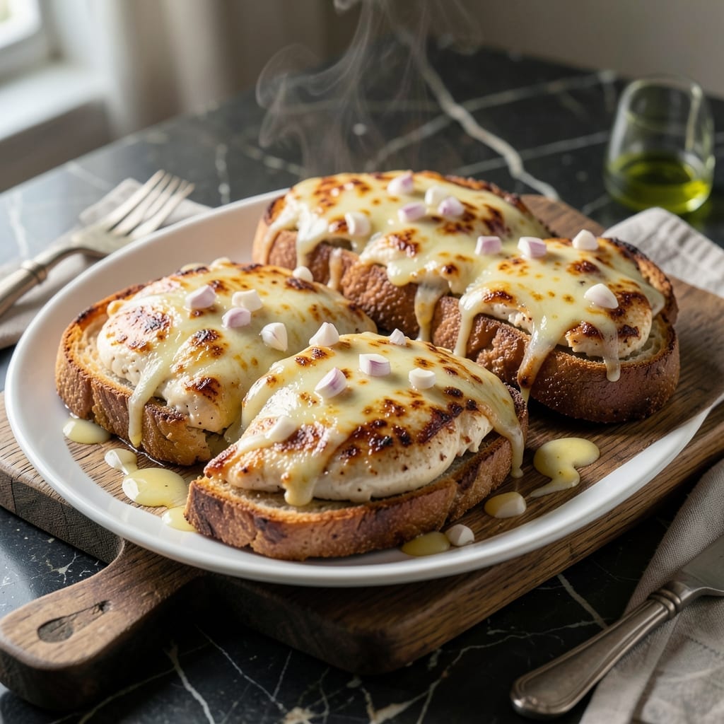 Chicken Garlic Bread Recipe: Cheesy Stuffed Crust With Herb Butter