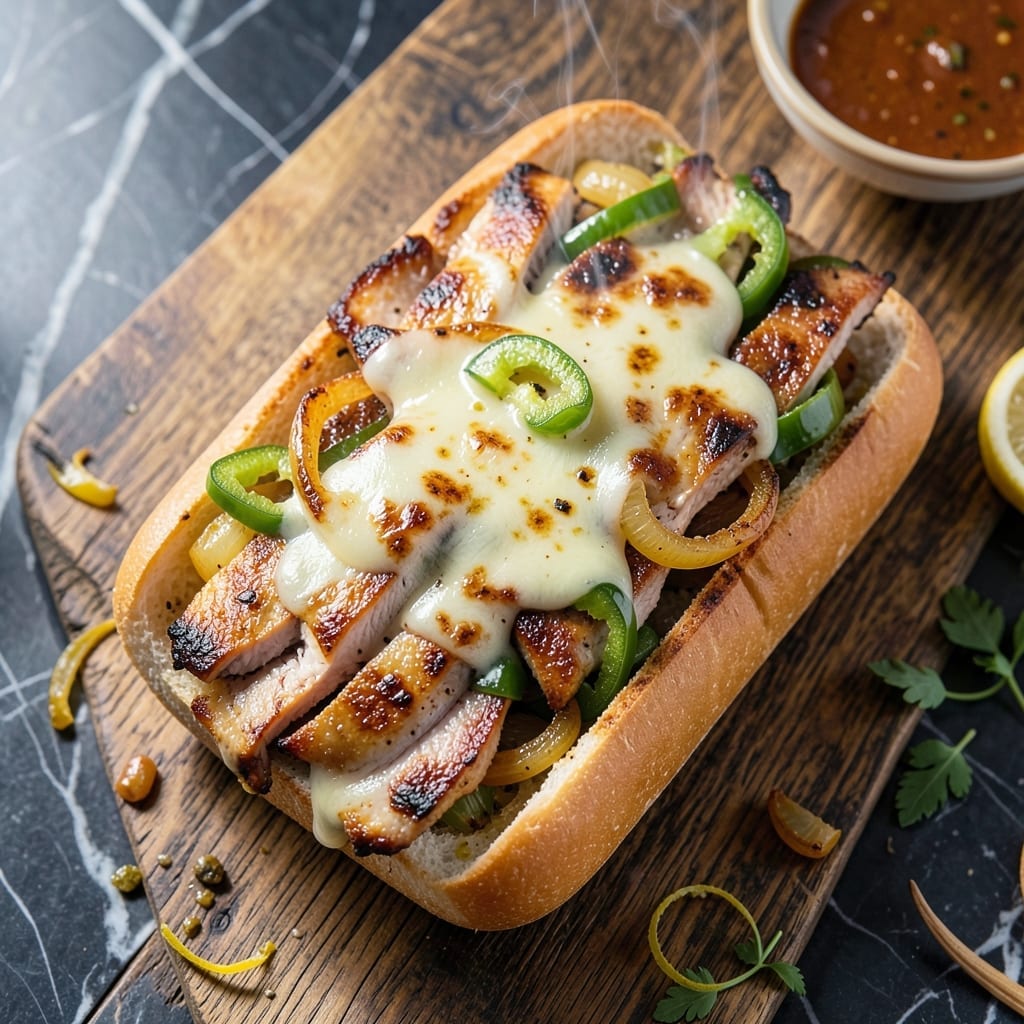 Chicken Cheesesteak Recipe: Philly-Style Sandwich With Melty Provolone Chicken Cheesesteak Recipe: Philly-Style Sandwich With Melty Provolone
