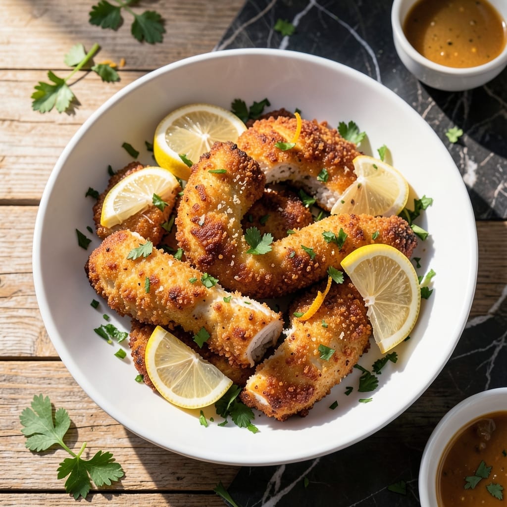 Mediterranean Chicken Tenders Recipe: Herb-Crusted Bites With Lemon Zing Mediterranean Chicken Tenders Recipe: Herb-Crusted Bites With Lemon Zing