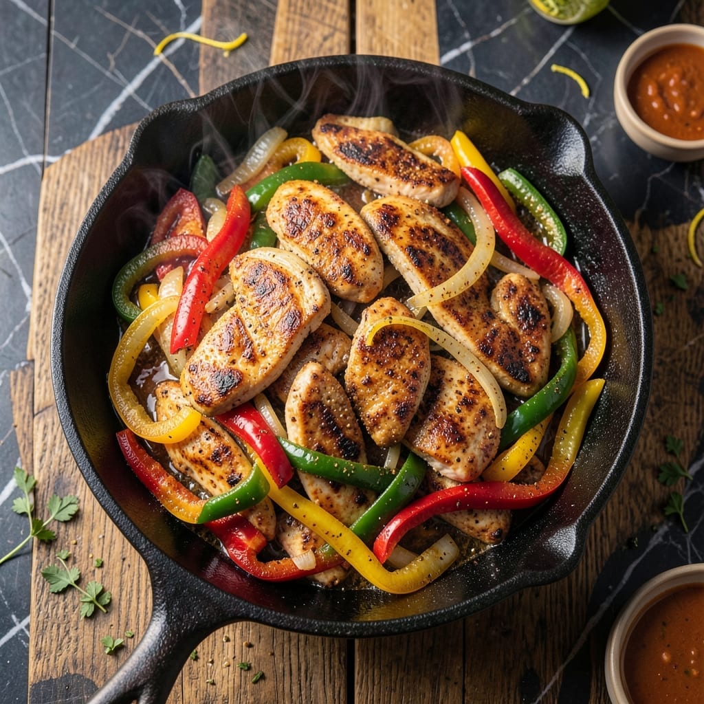 Authentic Chicken Fajita Recipe: Sizzling Skillet with Charred Peppers Authentic Chicken Fajita Recipe: Sizzling Skillet with Charred Peppers