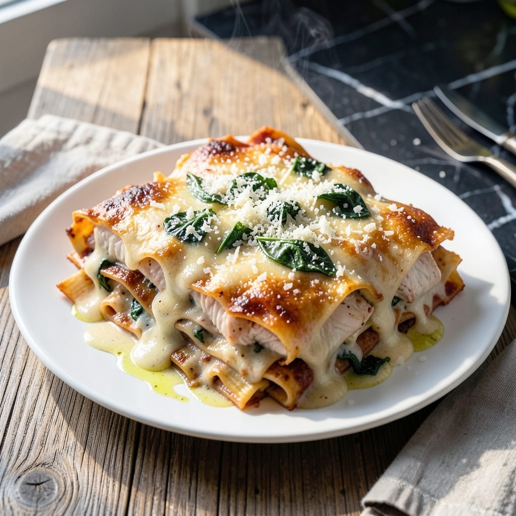 Chicken Lasagne Recipe: Layered Cheese and Herb Delight Chicken Lasagne Recipe: Layered Cheese and Herb Delight