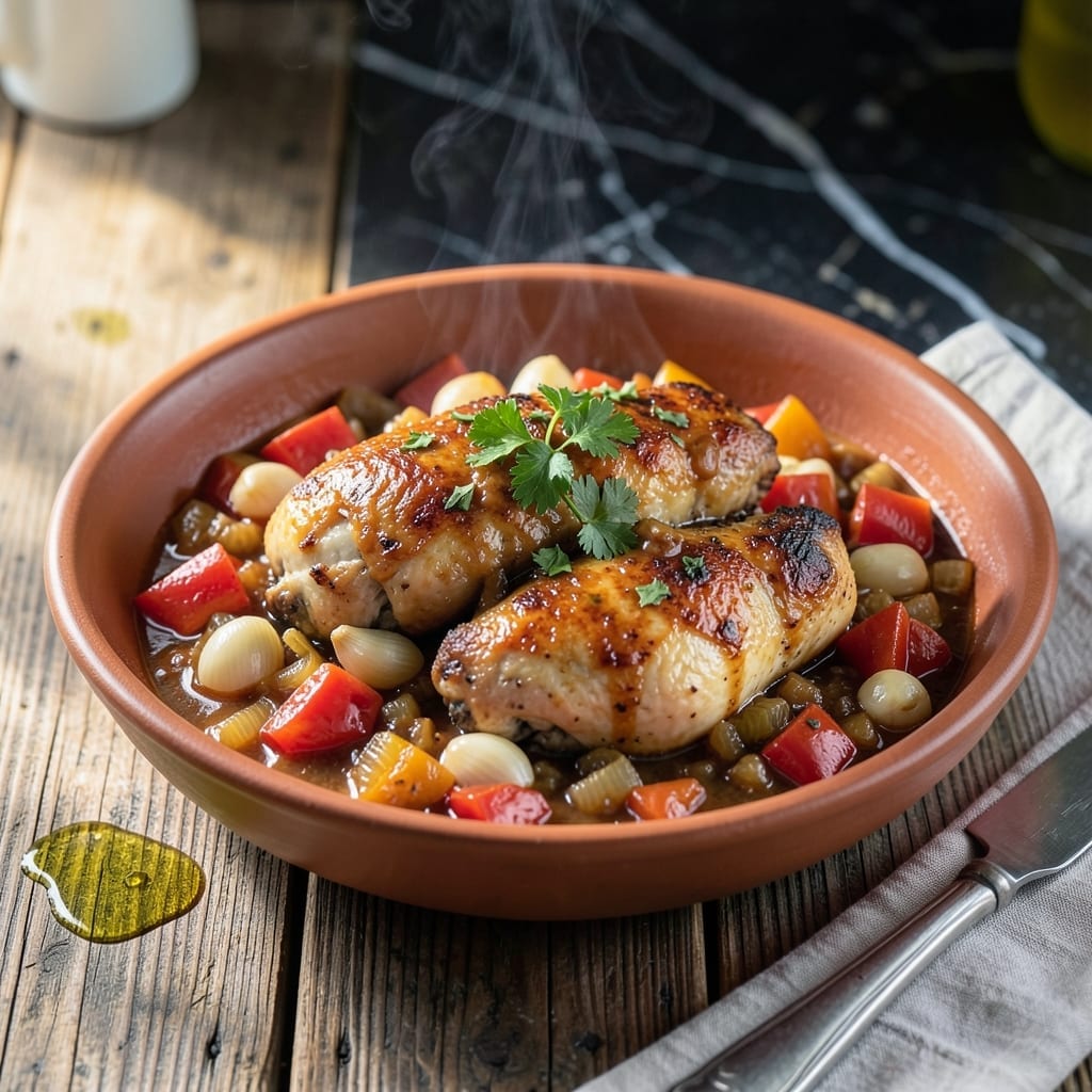 Crockpot Chicken Cacciatore Recipe: Rustic Italian Simmered in One Pot Crockpot Chicken Cacciatore Recipe: Rustic Italian Simmered in One Pot