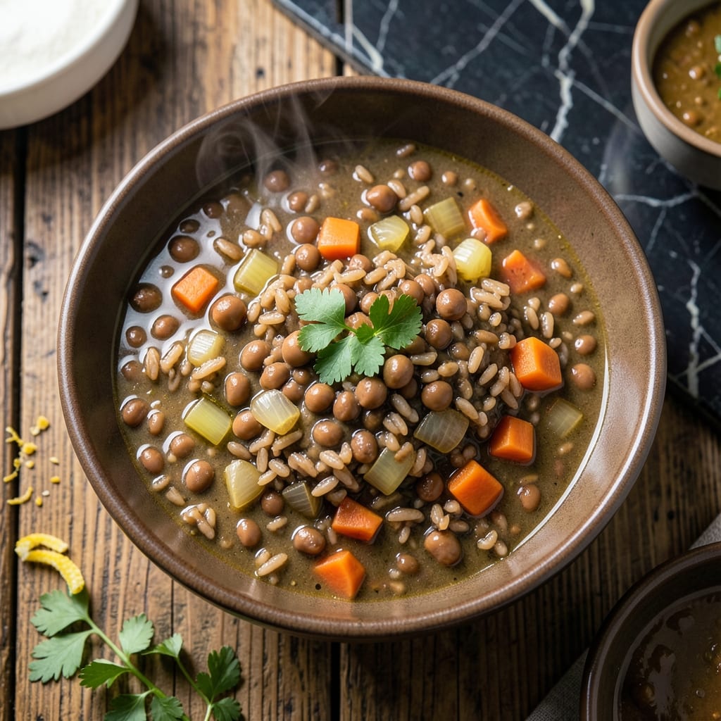 Lentil and Brown Rice Soup Recipe: Nutty Depth in Every Spoon