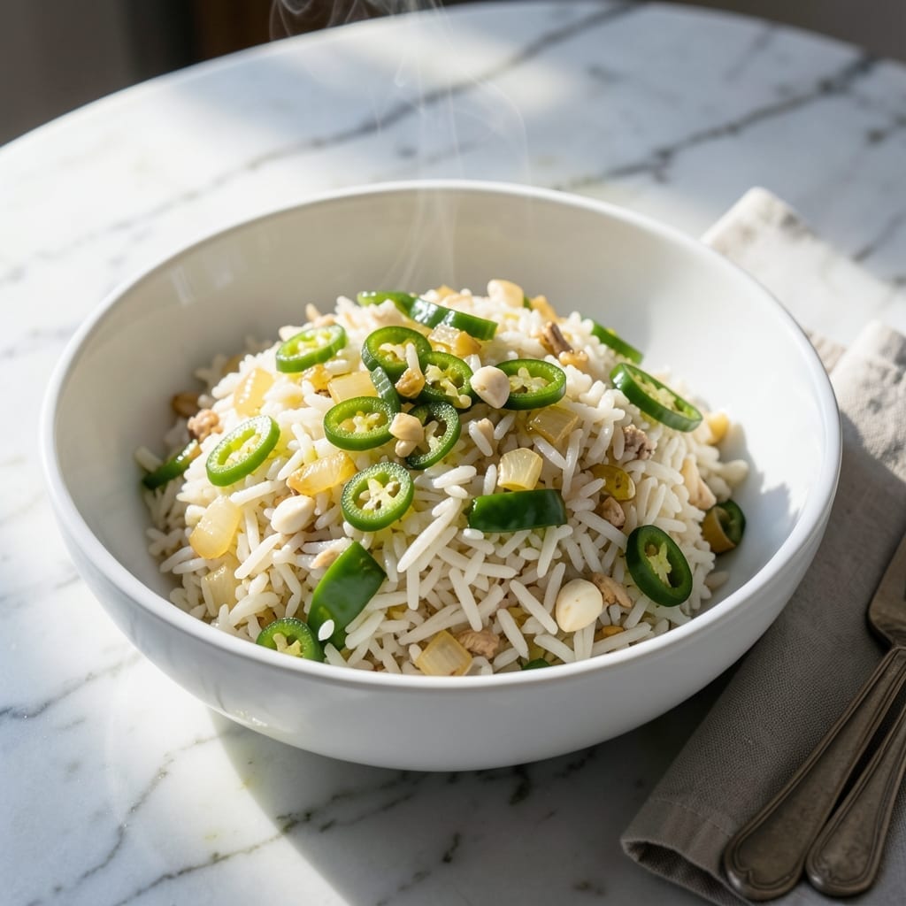 Green Chilli Rice Recipe: Spicy Aromatic Grains in Minutes Green Chilli Rice Recipe: Spicy Aromatic Grains in Minutes