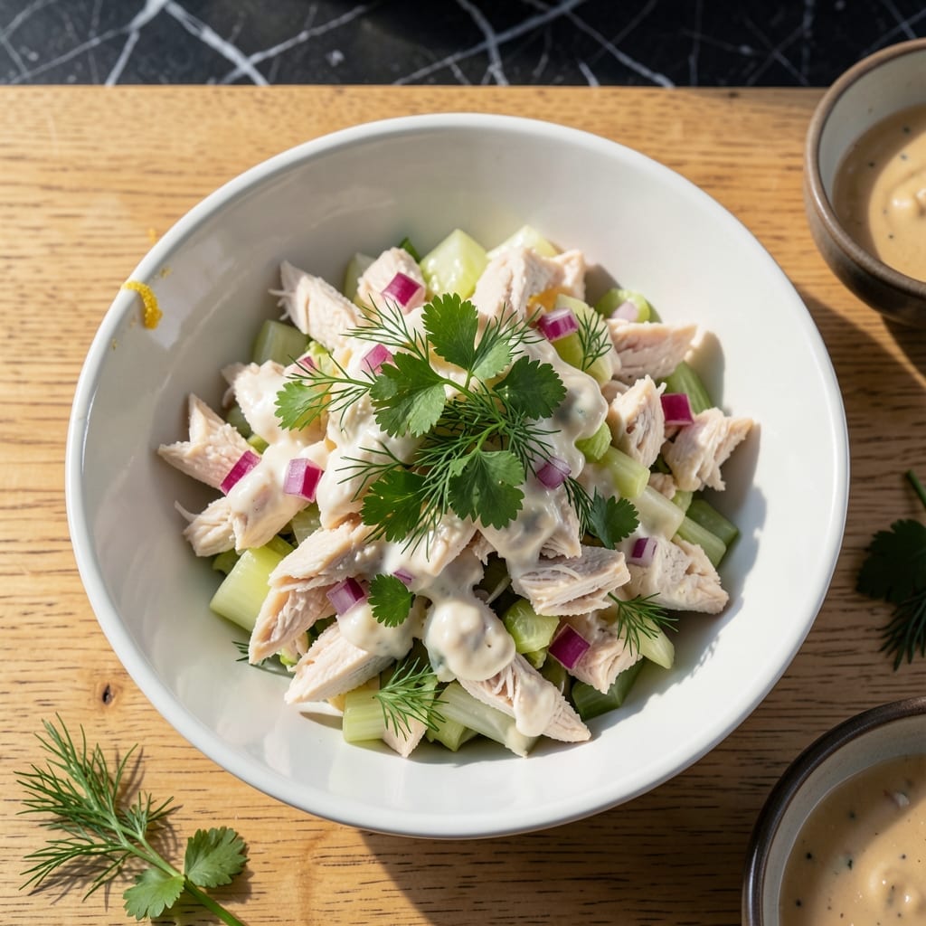 Chicken Salad Recipe With Leftover Chicken: Bright Herbs and Creamy Crunch