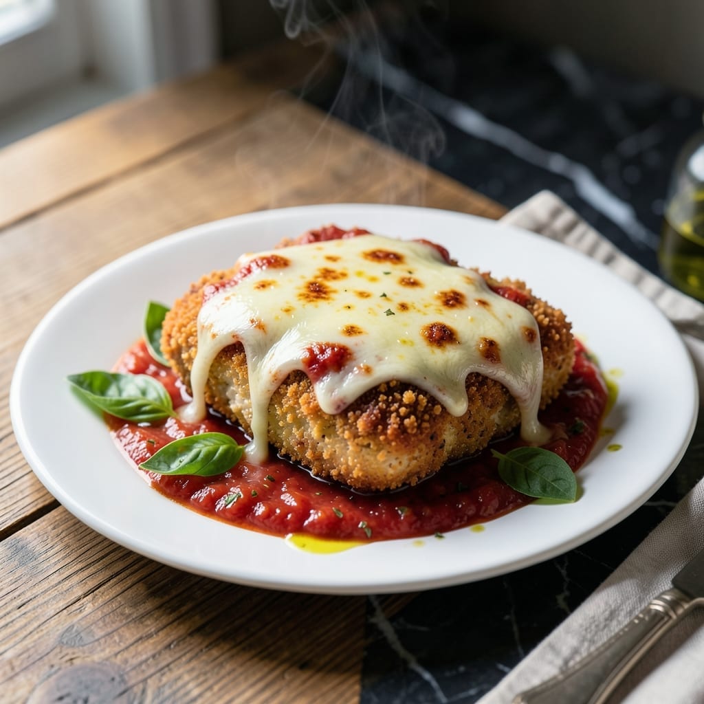 Crunchy Chicken Parmesan Recipe: Golden Breaded Crisp With Melty Cheese