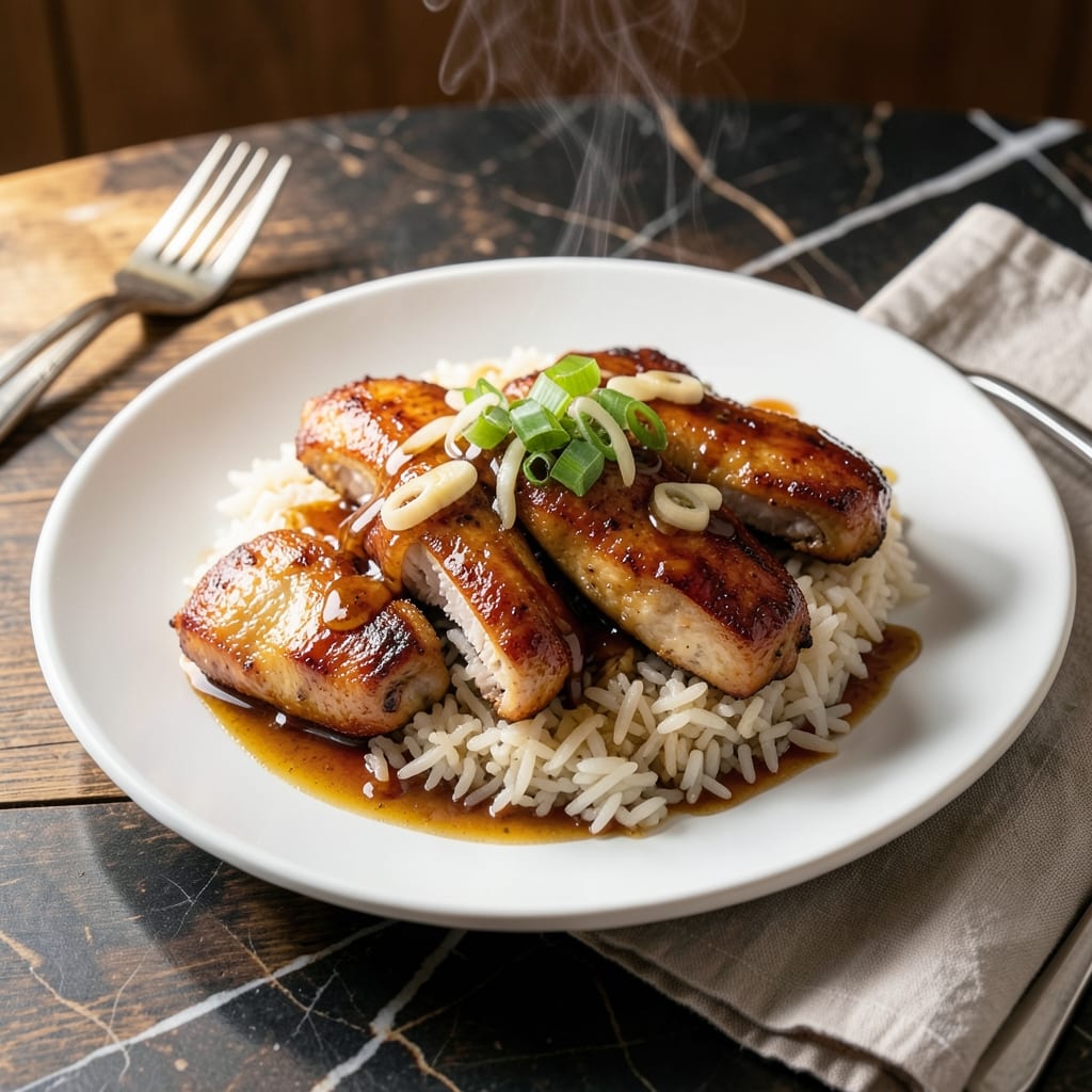 Sweet Chicken and Rice Recipe: Honey-Glazed Tender Bites Over Fluffy Grains