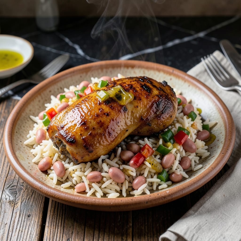 Rice Beans and Chicken Recipe Puerto Rican: Sofrito-Infused Island Tradition in One Pot