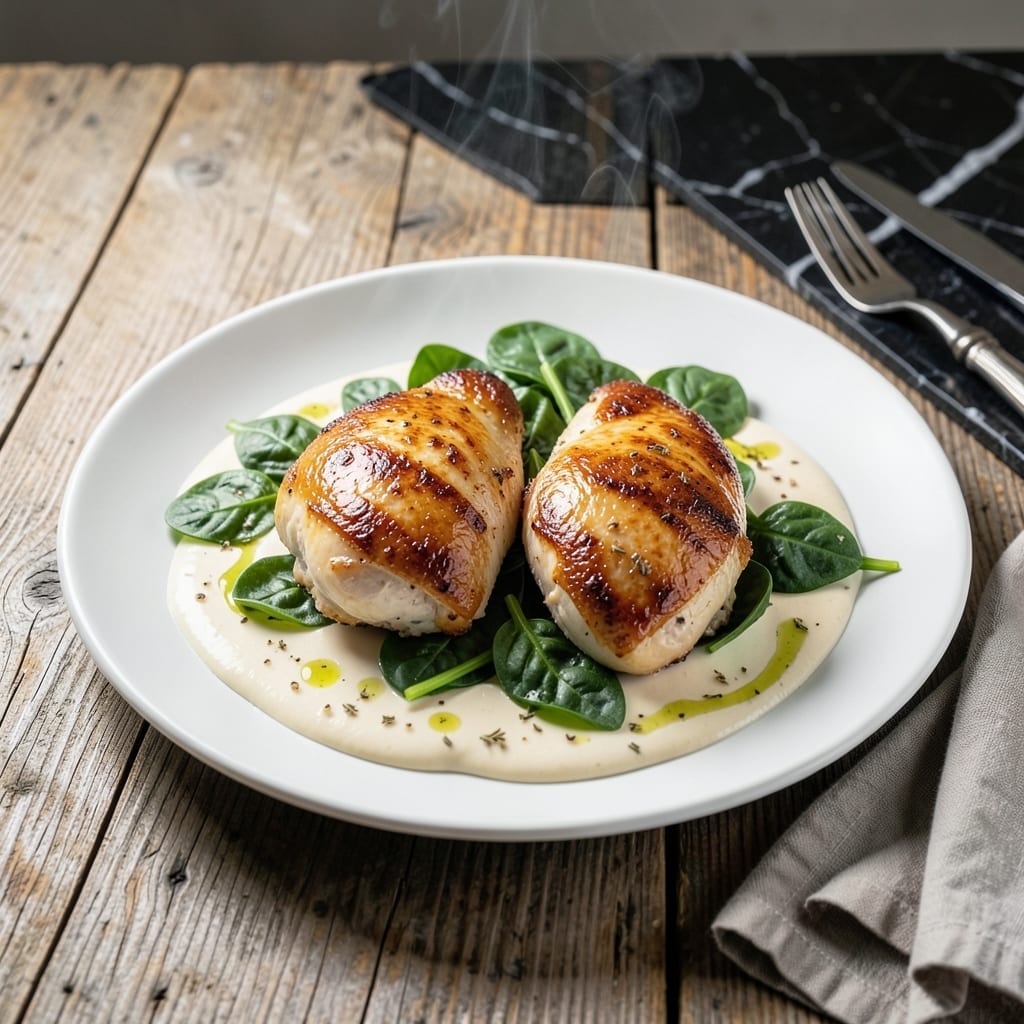 Chicken Spinach Recipe: Garlic-Infused Creamy One-Pan Meal