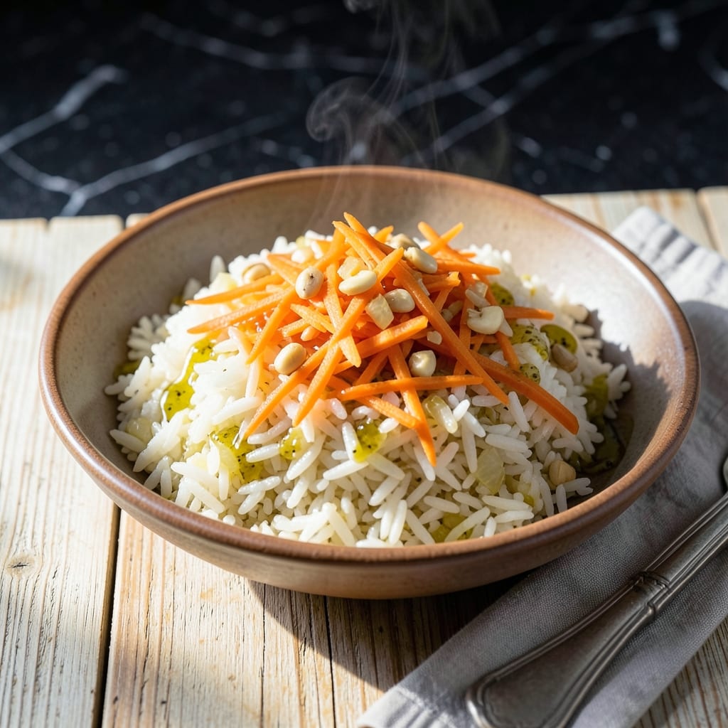 Grated Carrot Rice Recipe: Colorful Side Dish with Sweet Crunch
