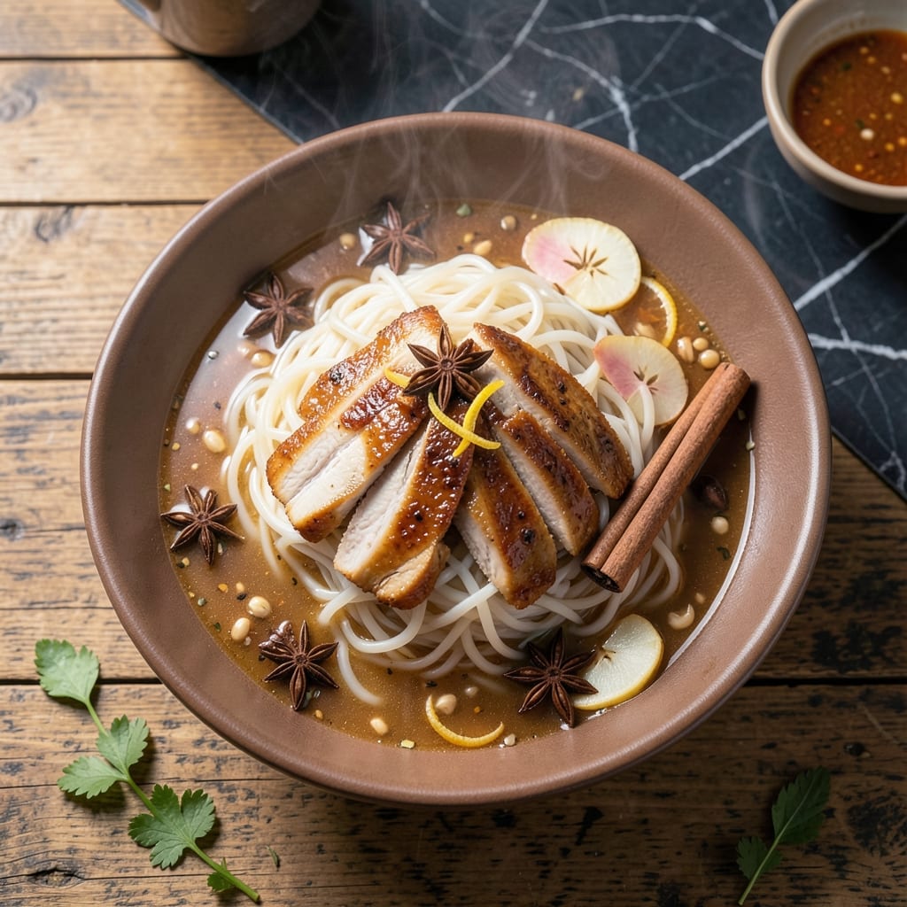 Asian Rice Noodle Soup Recipe: Aromatic Broth With Springy Noodles Asian Rice Noodle Soup Recipe: Aromatic Broth With Springy Noodles
