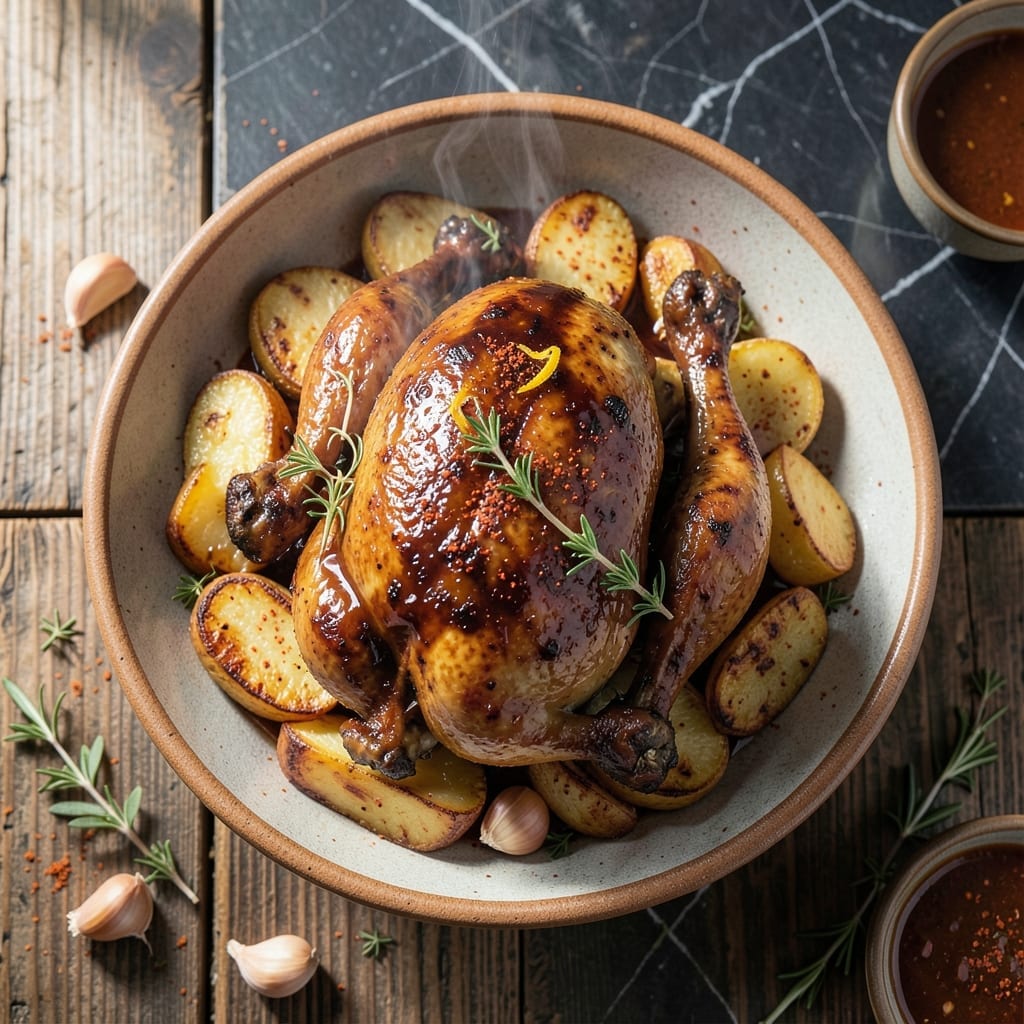 Peruvian Roast Chicken Recipe: Aji Panca and Beer-Marinated Crispiness