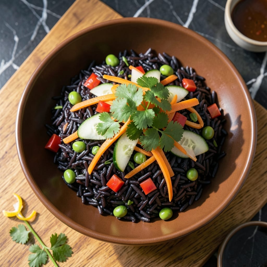 Forbidden Black Rice Salad Recipe: Nutty Depth and Fresh Herb Crunch Forbidden Black Rice Salad Recipe: Nutty Depth and Fresh Herb Crunch