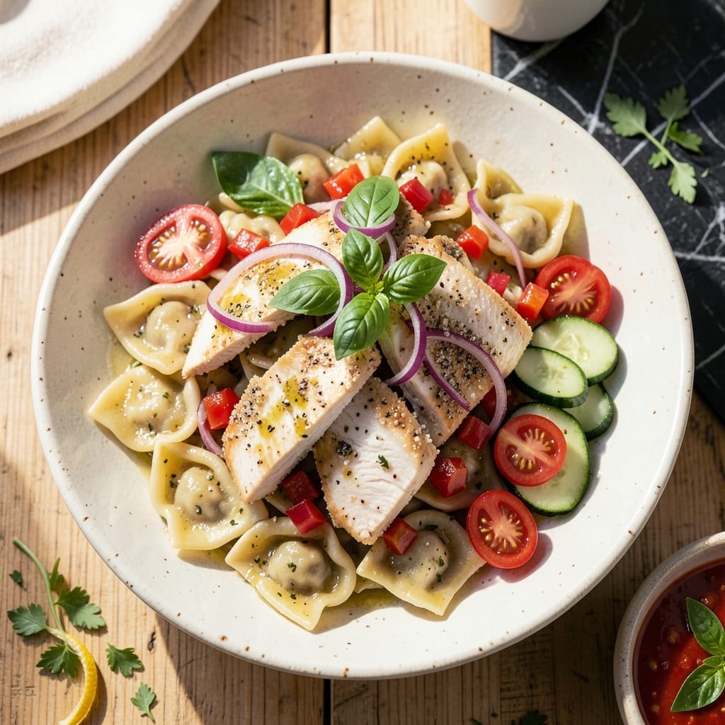 Tortellini Chicken Salad Recipe: Cheesy Pasta Meets Tender Chicken Tortellini Chicken Salad Recipe: Cheesy Pasta Meets Tender Chicken