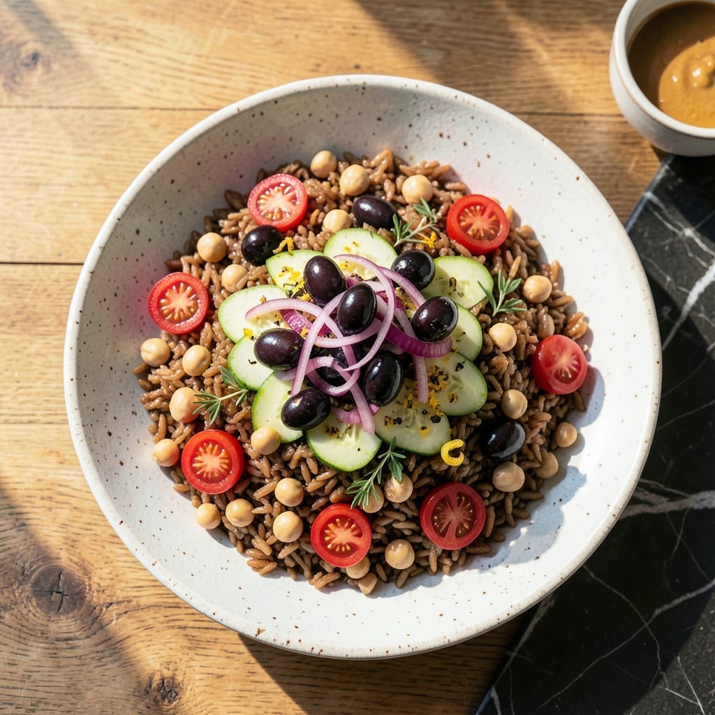 Bean Rice Salad Recipe: Protein-Packed Mediterranean Bowl