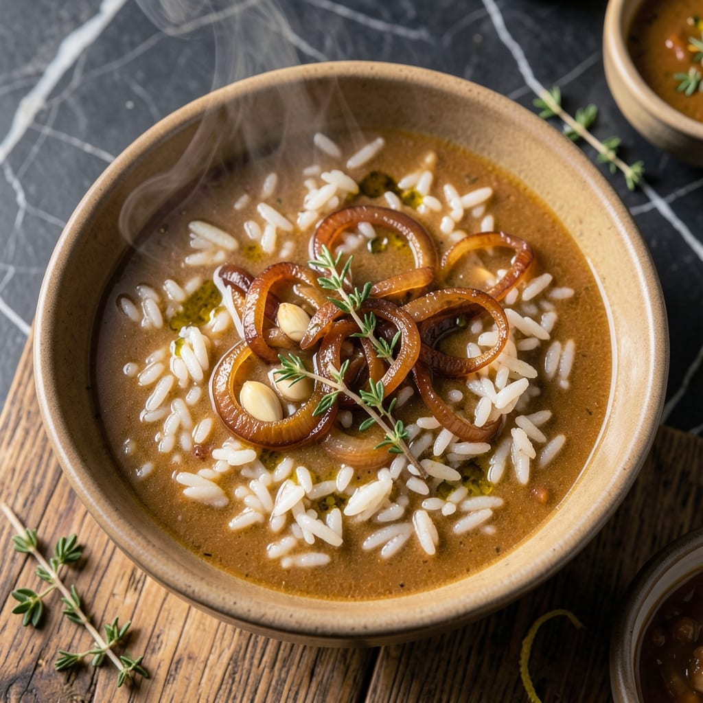Rice Onion Soup Recipe: Savory Broth With Sweet Caramelized Depth Rice Onion Soup Recipe: Savory Broth With Sweet Caramelized Depth