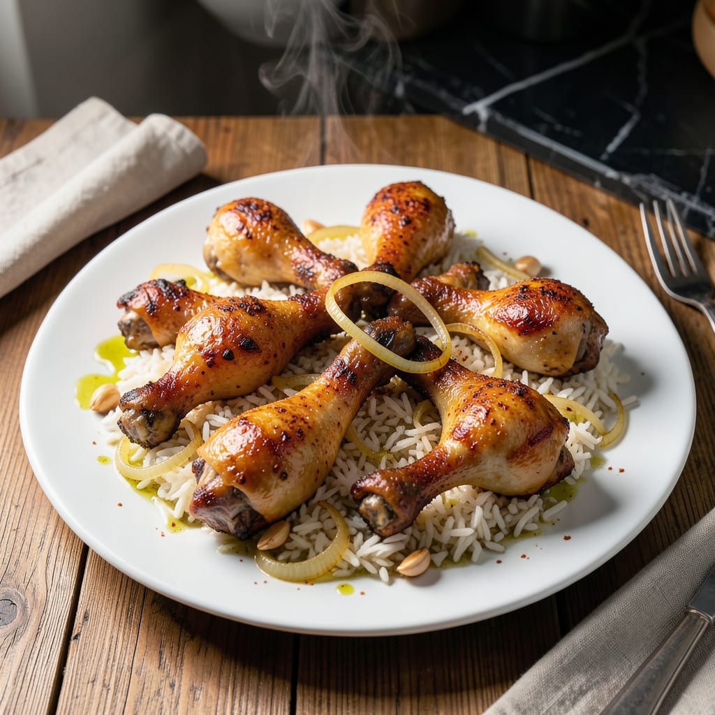 Baked Chicken Drumsticks and Rice Recipe: One-Pan Crispy and Savory Feast