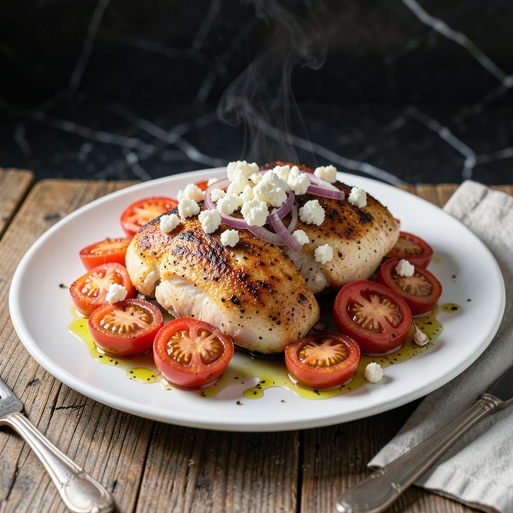 Chicken Feta and Tomato Recipe: Mediterranean Freshness in One Pan Chicken Feta and Tomato Recipe: Mediterranean Freshness in One Pan