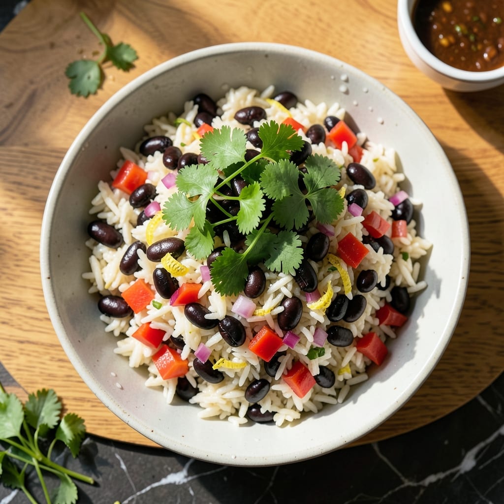 Black Bean and Rice Salad Recipe: Zesty Lime and Cilantro Freshness