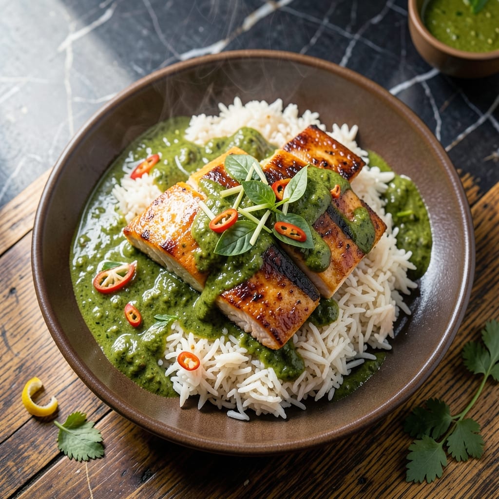 Green Curry Salmon With Coconut Rice Recipe: Thai-Inspired Flavor Fusion