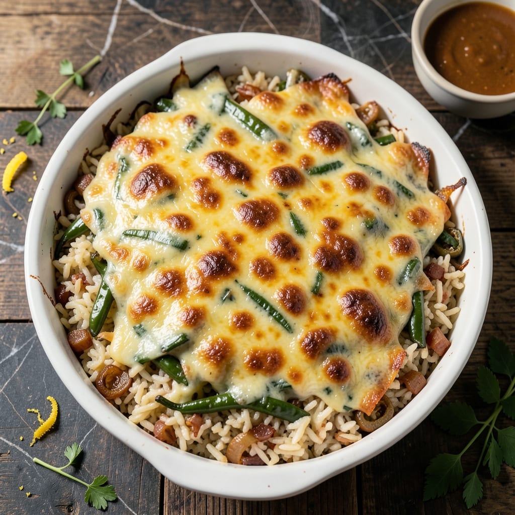 Green Chile Rice Casserole Recipe: Southwestern Cheese Layers Green Chile Rice Casserole Recipe: Southwestern Cheese Layers