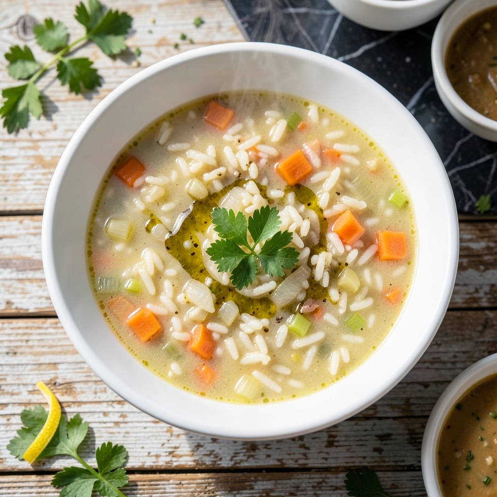 Lemon Rice Soup Recipe: Zesty Brightness in a Light Broth