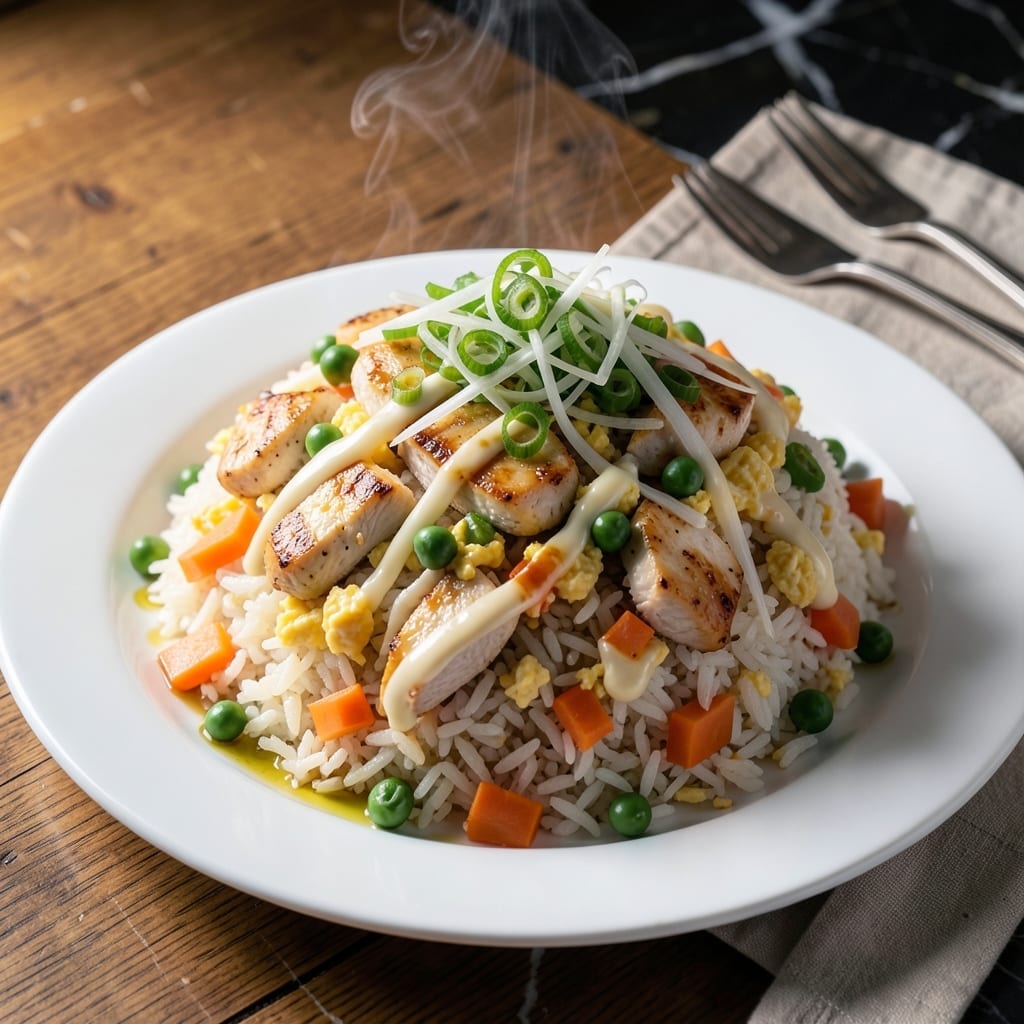 Chinese Chicken Fried Rice Recipe With Egg: Wok-Tossed Street Food Classic