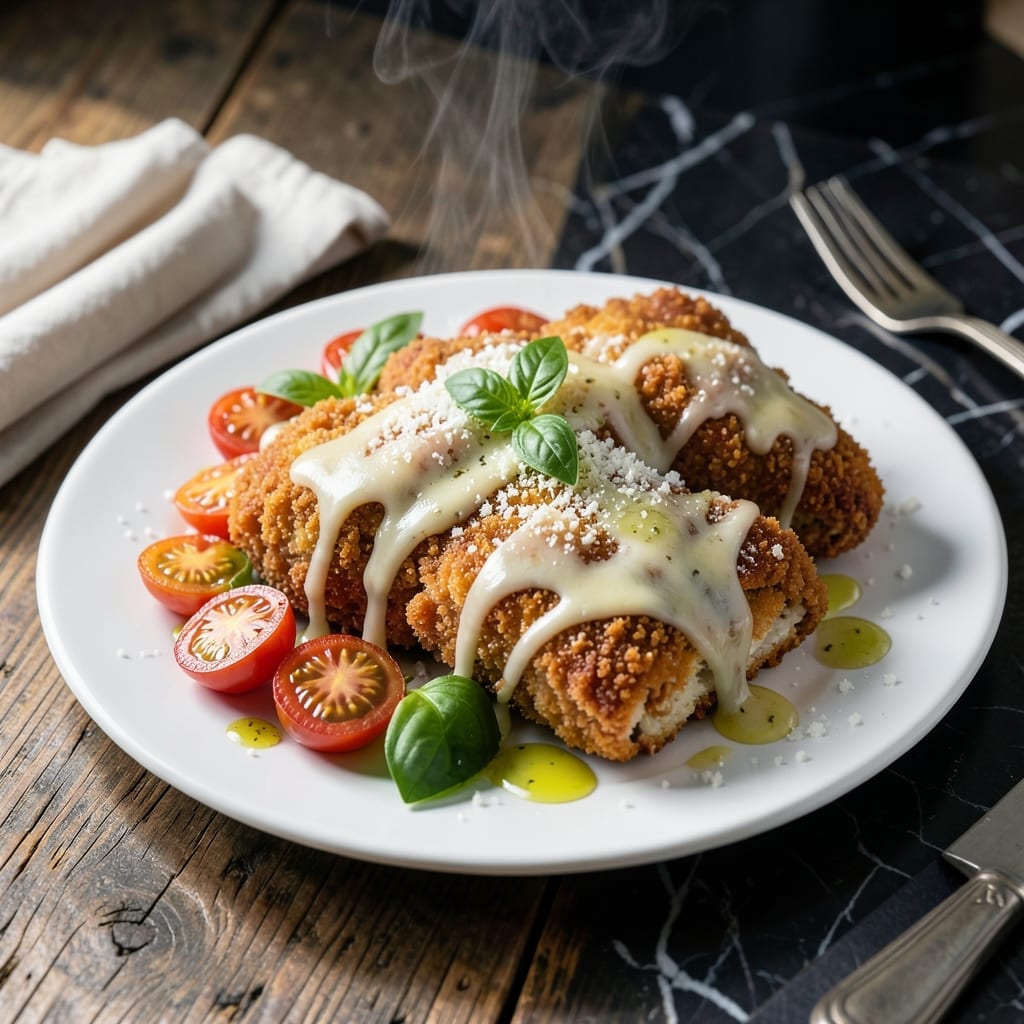 Crispy Cheese Chicken Recipe: Golden Breadcrumbs With Melty Center Crispy Cheese Chicken Recipe: Golden Breadcrumbs With Melty Center