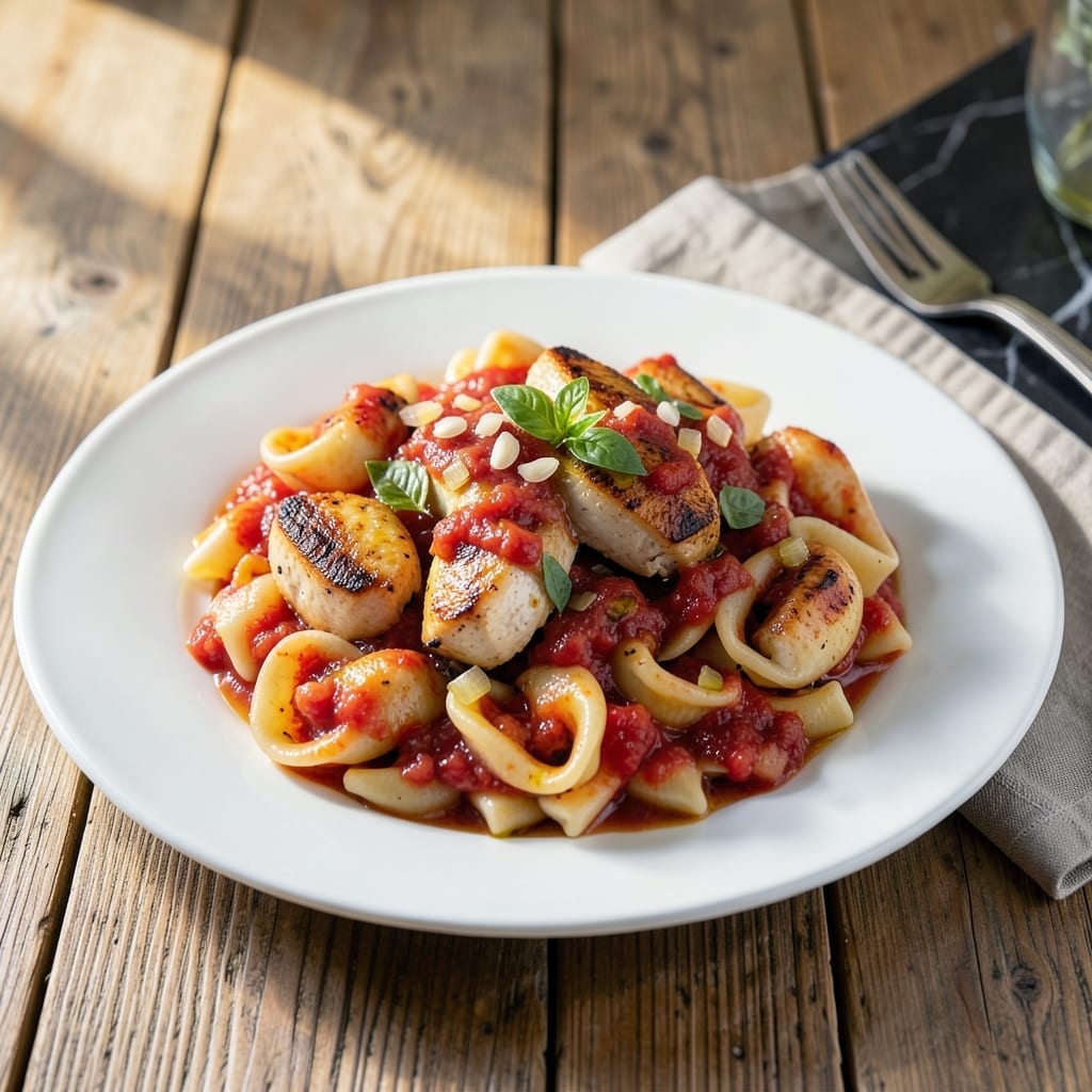 Chicken and Shells Recipe: Creamy Tomato Pasta with Tender Bites Chicken and Shells Recipe: Creamy Tomato Pasta with Tender Bites