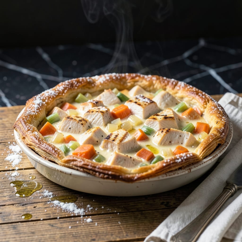 Chicken Pie Recipe: Flaky Pastry With Savory Chicken Filling Chicken Pie Recipe: Flaky Pastry With Savory Chicken Filling