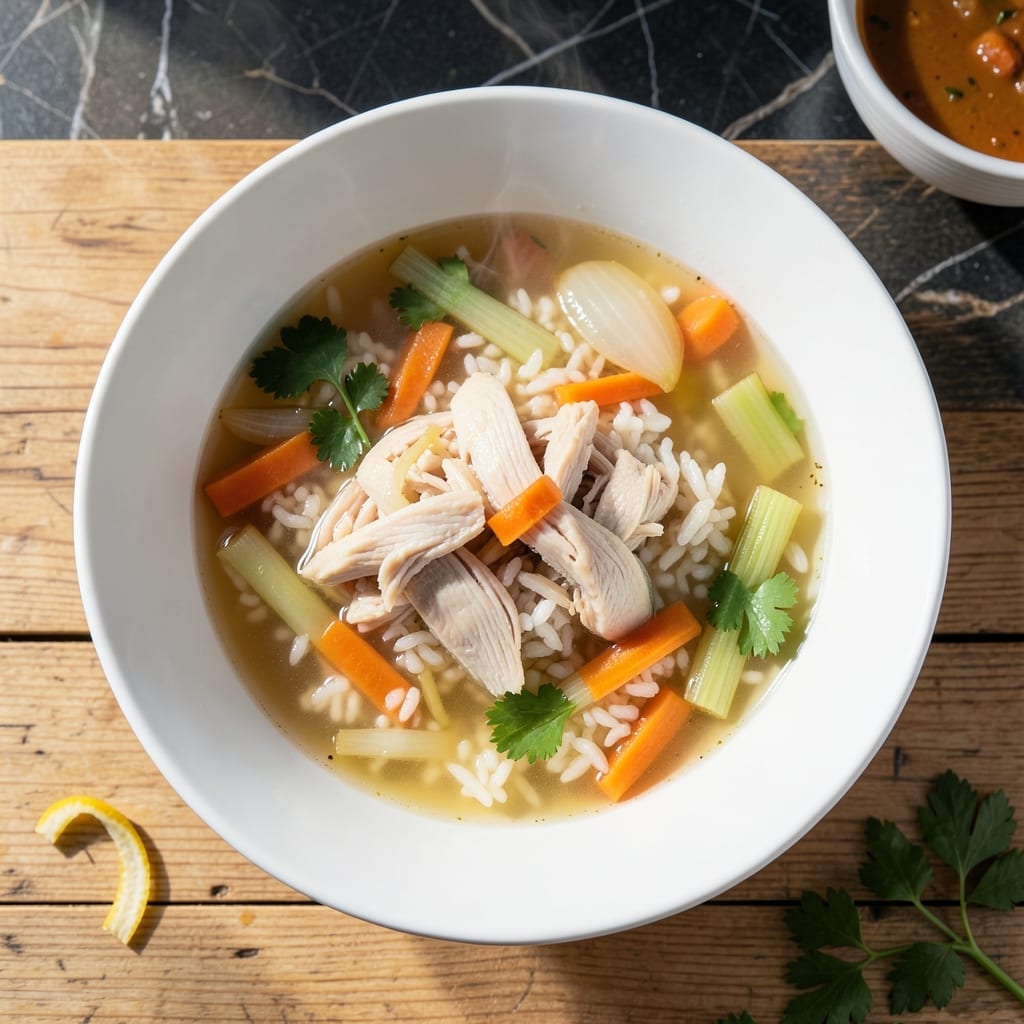 Chicken Broth and Rice Soup Recipe: Savory Simmered Warmth in Every Bowl