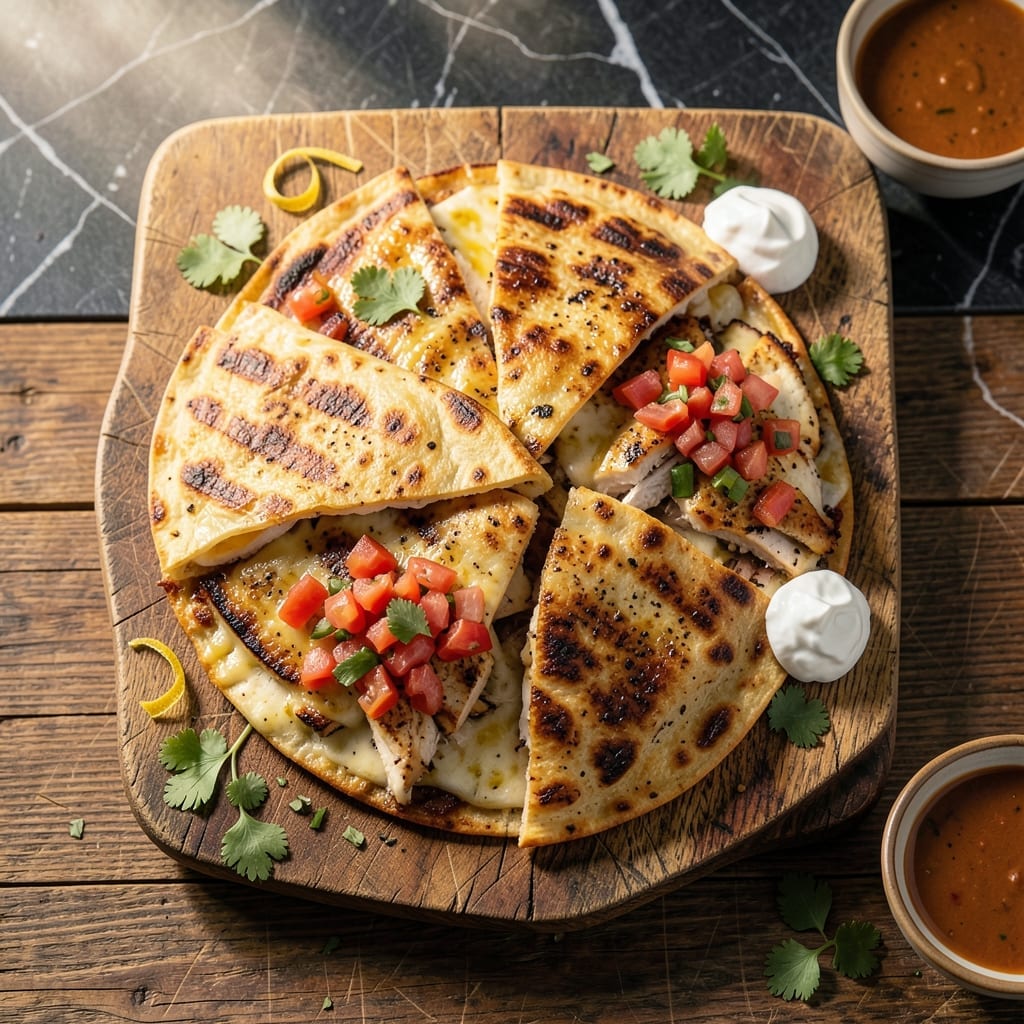 Grilled Chicken Quesadilla Recipe: Smoky Cheese and Charred Tortilla Layers