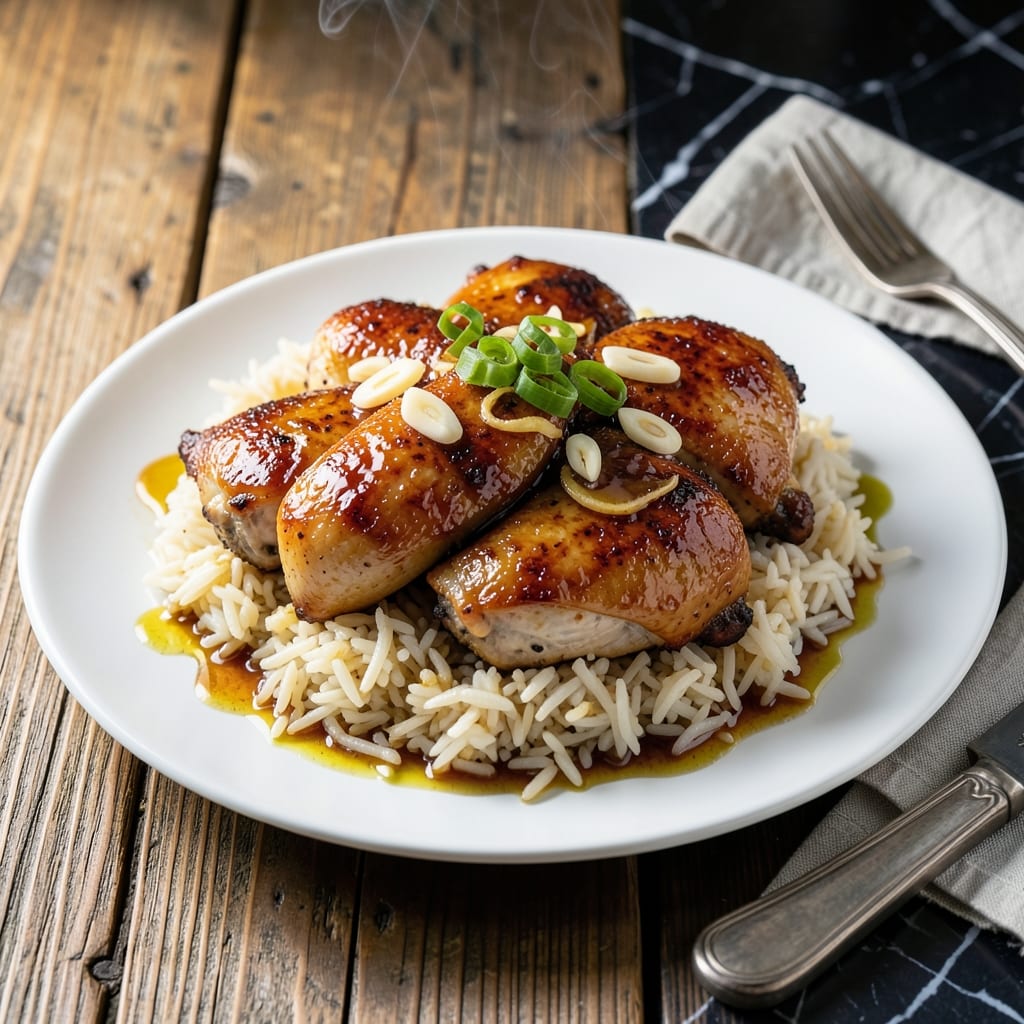 Honey Garlic Chicken Over Rice Recipe: Sweet and Savory One-Pan Meal Honey Garlic Chicken Over Rice Recipe: Sweet and Savory One-Pan Meal