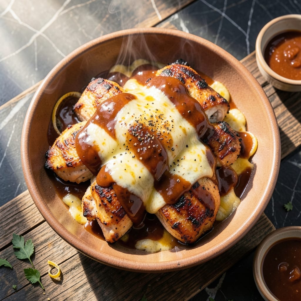 BBQ Chicken and Cheese Recipe: Smoky Melty Layers in One Pan