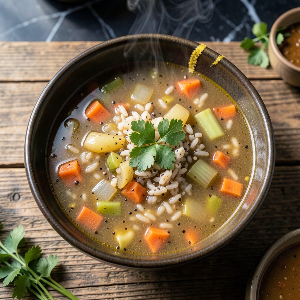 Veg Rice Soup Recipe: Hearty Plant-Based Bowl with Fragrant Broth Veg Rice Soup Recipe: Hearty Plant-Based Bowl with Fragrant Broth