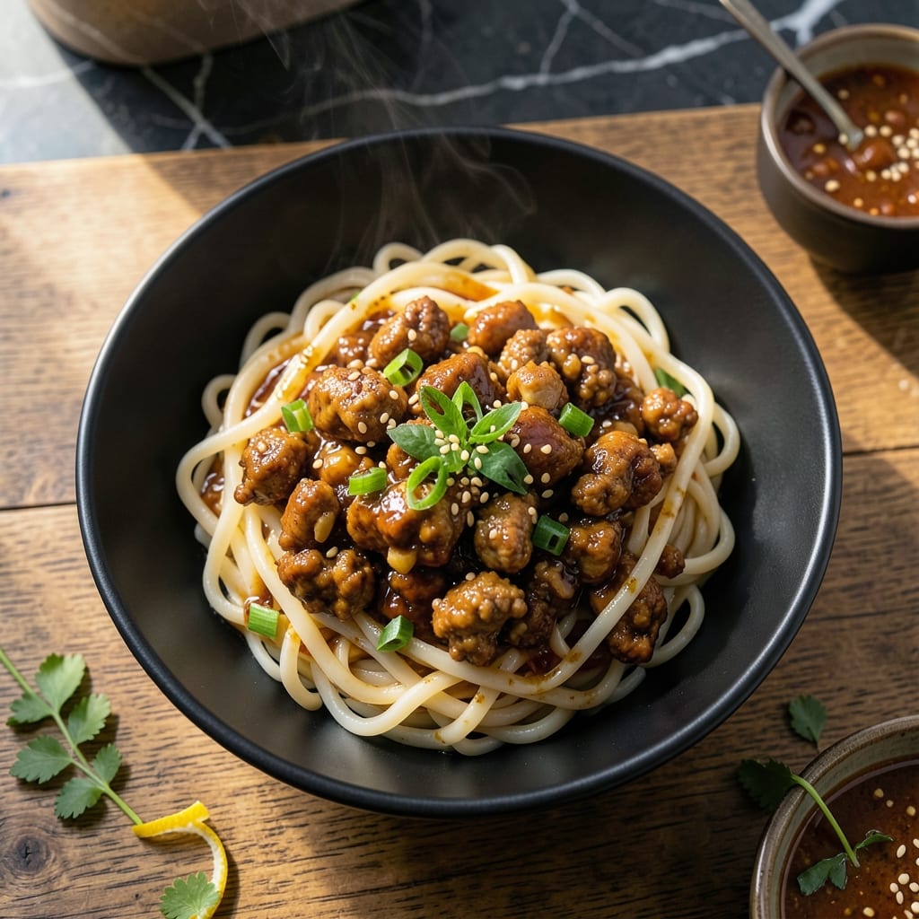 Ground Chicken Rice Noodle Recipe: Stir-Fried Savory Harmony