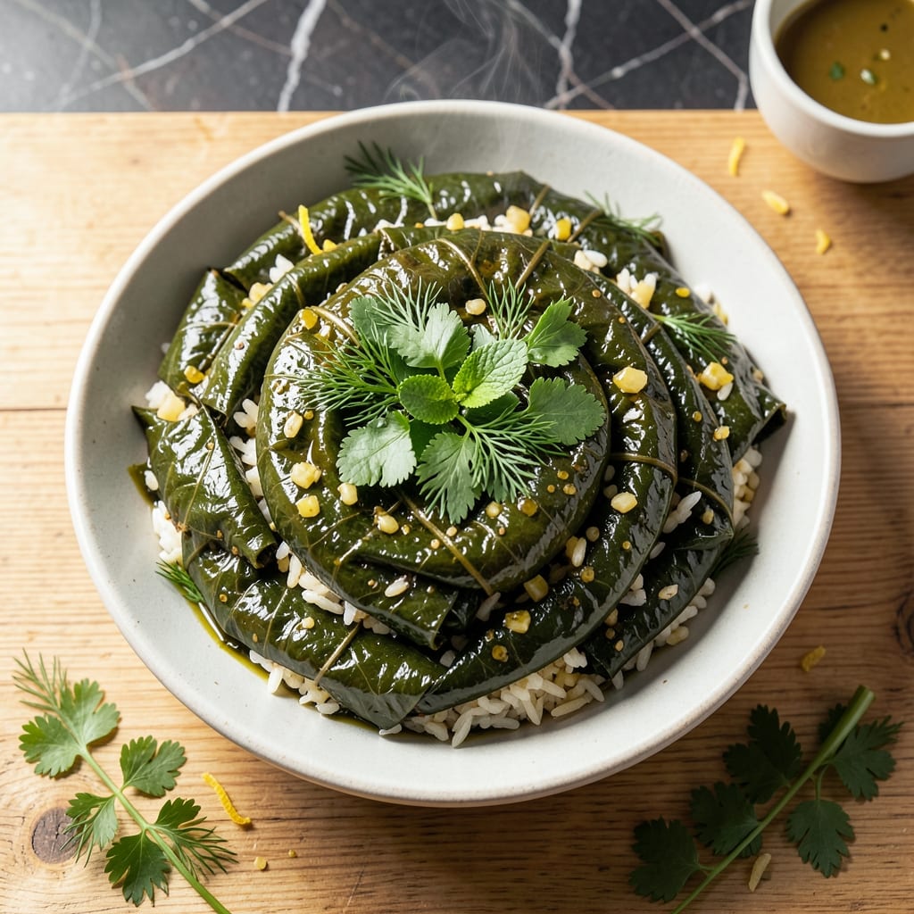 Grape Leaves Stuffed With Rice Recipe: Lemon-Infused Mediterranean Parcels