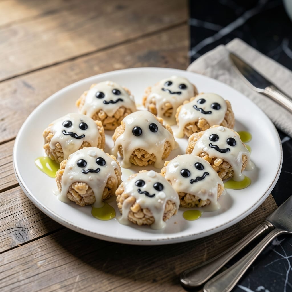 Ghost Rice Krispie Treats Recipe: Spooky Marshmallow Crunch
