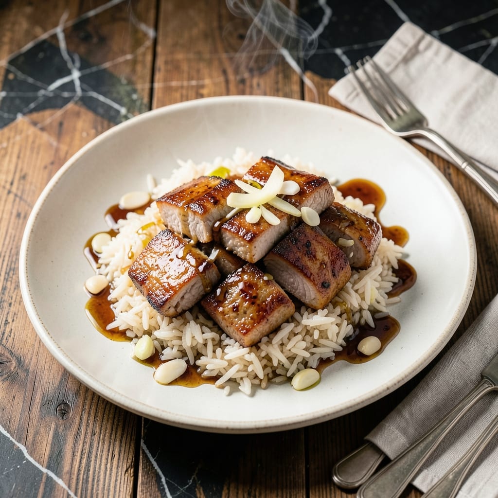Pork and Rice Dish Recipe: Savory Bites With Toasted Aromatics Pork and Rice Dish Recipe: Savory Bites With Toasted Aromatics