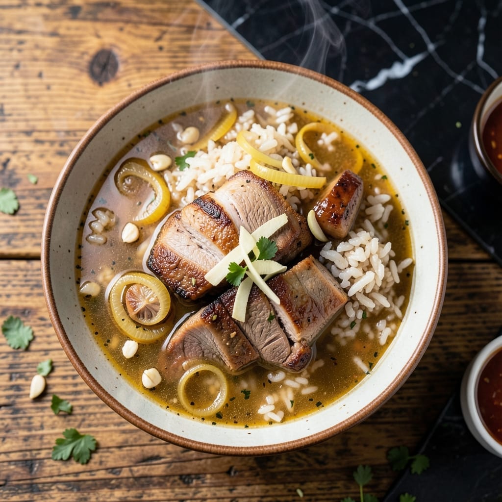 Pork and Rice Soup Recipe: Savory Broth With Tender Pork and Fluffy Grains