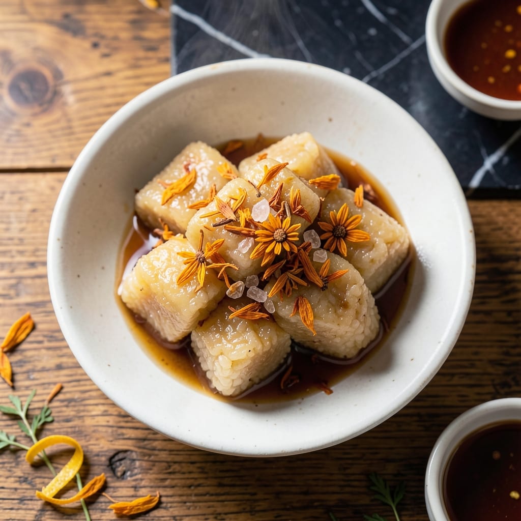 Osmanthus Rice Cake Recipe: Fragrant Flower-Infused Sweetness Osmanthus Rice Cake Recipe: Fragrant Flower-Infused Sweetness